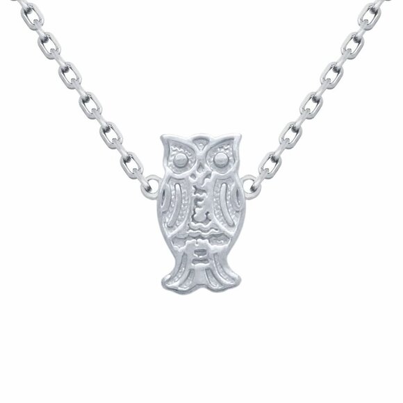 NWOT Tiny Owl Sterling Silver Necklace 16" with 2" Extension. - Picture 2 of 6